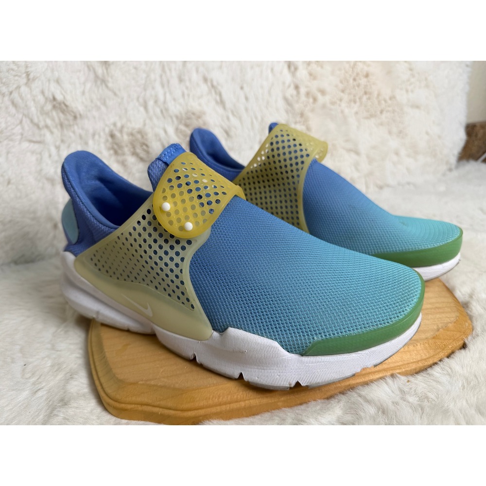 Nike Sock Dart Breathe Glacier Blue Palm Green 896446-400 Womens Size 8